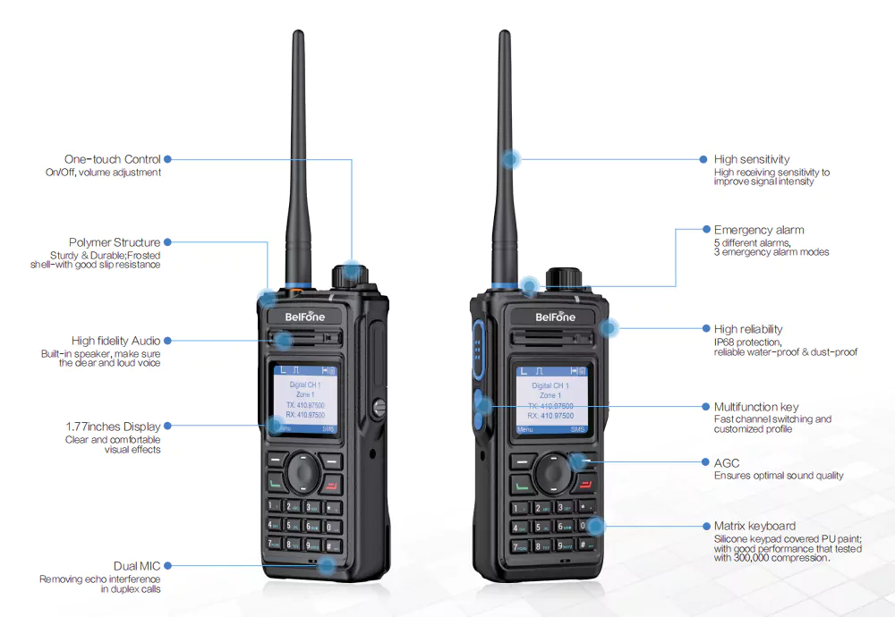 BelFone BP750 DMR Two Way Radio Functions